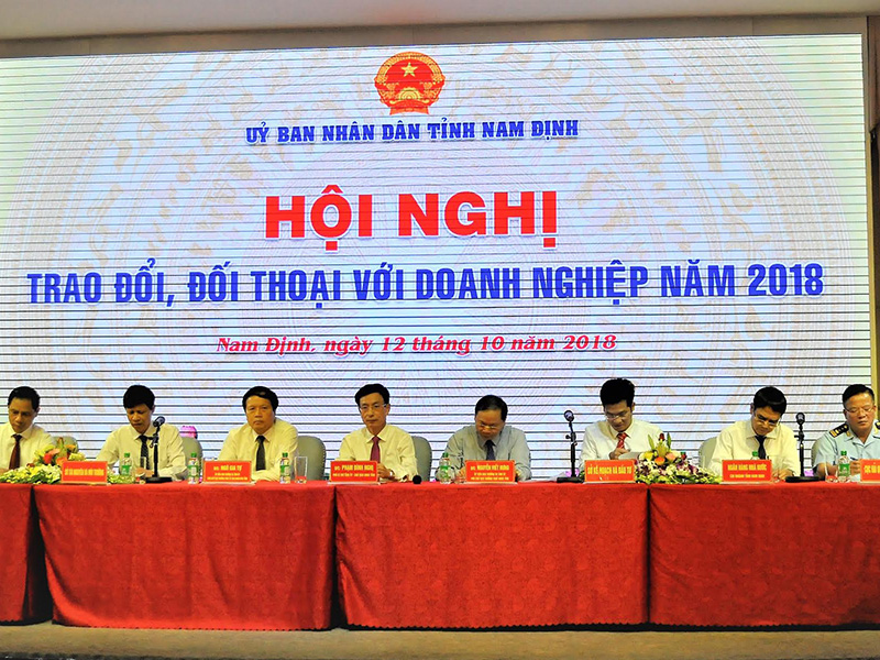 Hội nghị trao đổi đối thoại với doanh nghiệp tỉnh Nam Định năm 2018