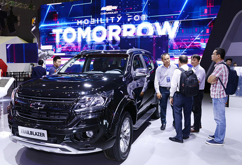 Mẫu Chevrolet Trailblazer của hãng GM Việt Nam cũng xuất hiện lần đầu tiên tại Vietnam Motor Show 2018.