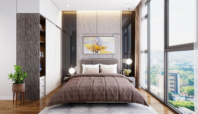 Với thiết kế tiêu chuẩn, 10/11 căn hộ đều là các căn góc với 2 mặt thoáng nên cư dân có thể tận hưởng không khí trong lành ngay tại phòng khách, phòng bếp và cả phòng ngủ.