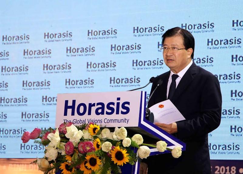 Phó thủ tướng Trịnh Đình Dũng phát biểu khai mạc Horasis.