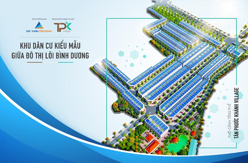 Khu dân cư kiểu mẫu Tân Phước Khánh Village là Dự án đất nền sổ đỏ gây sốt tại Bình Dương.