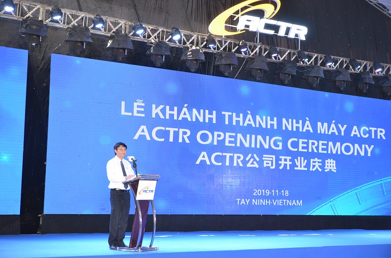 Ông Nguyễn Hồng Sơn-Trưởng ban Quản lý KKT tỉnh Tây Ninh tại lễ khánh thành dự án FDI