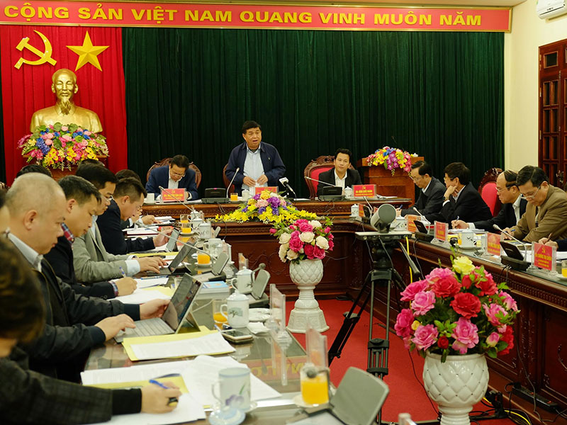 Bộ trưởng Bộ Kế hoạch và Đầu tư Nguyễn Chí Dũng làm việc với lãnh đạo tỉnh Hà Giang