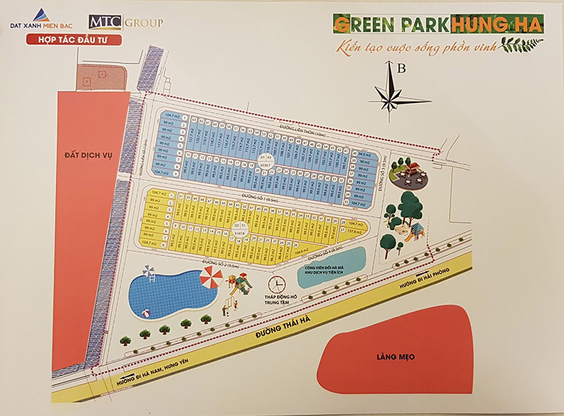 Mô hình tổng thể Dự án Green Park Hưng Hà.