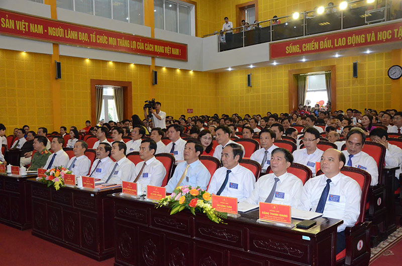 Các đại biểu dự Đại hội Đại biểu Đảng bộ huyện Hưng Hà lần thứ XVI, nhiệm kỳ 2020 - 2025.
