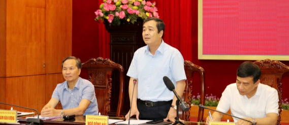Ủy viên dự khuyết Trung ương Đảng, Phó Bí thư thường trực Tỉnh ủy Thái Bình Ngô Đông Hải phát biểu chỉ đạo tại buổi làm việc.