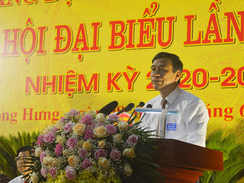 Chủ tịch UBND tỉnh Thái Bình Đặng Trọng Thăng phát biểu chỉ đạo Đại hội.