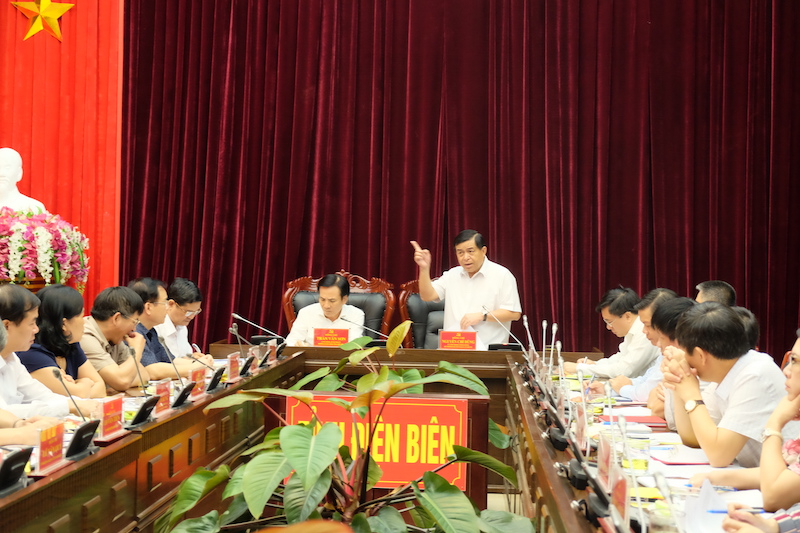 Bộ trưởng Nguyễn Chí Dũng làm việc với lãnh đạo tỉnh Điện Biên 2.