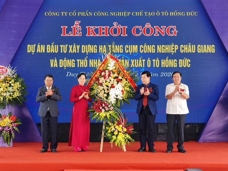 Hà Nam: Khởi công Dự án Cụm công nghiệp Châu Giang và Nhà máy sản xuất ...