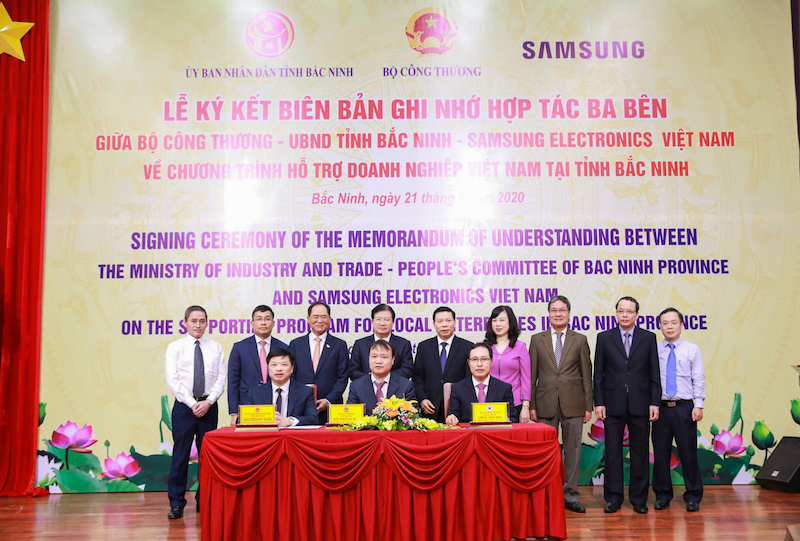 Ba bên ký thỏa thuận hợp tác để hỗ trợ phát triển doanh nghiệp Việt Nam tại Bắc Ninh.