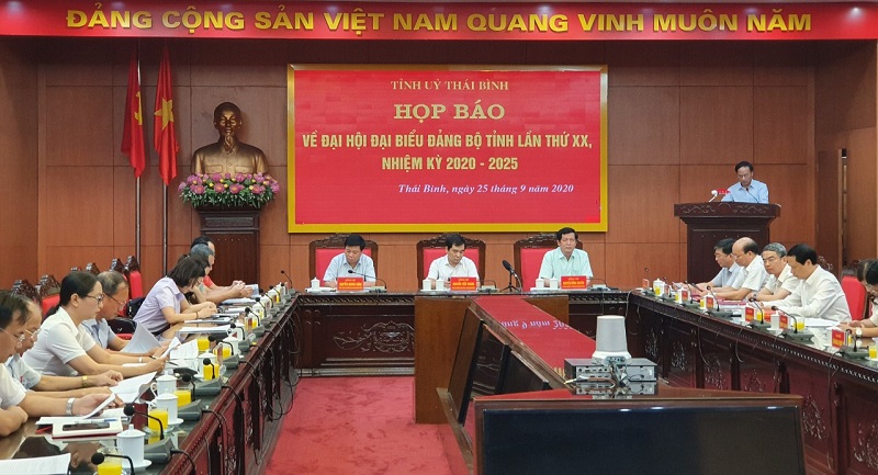 Đại hội Đảng bộ tỉnh Thái Bình lần thứ XX, nhiệm kỳ 2020 – 2025 sẽ diễn ra trong 3 ngày 13. 14 và 15-10.