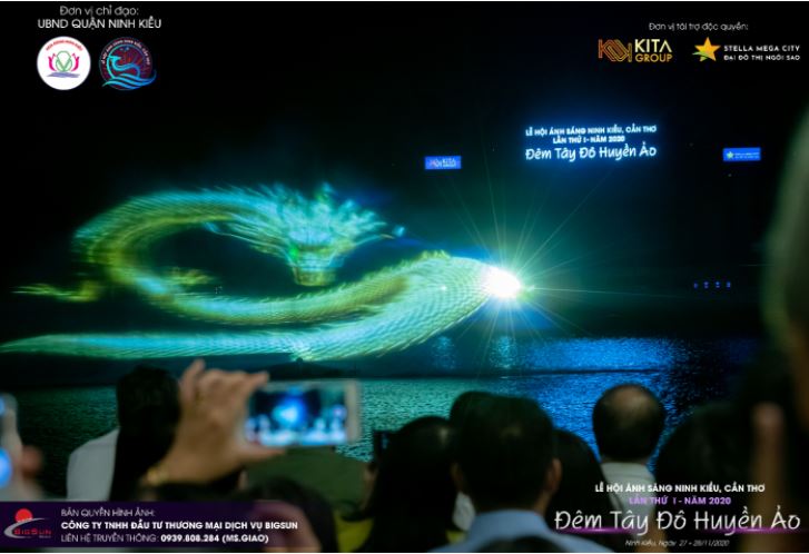 Lễ Hội Ánh Sáng Ninh Kiều, Cần Thơ lần đầu tiên có mặt tại ĐBSCL được Tập đoàn Đầu tư bất động sản KITA Group độc quyền tài trợ.