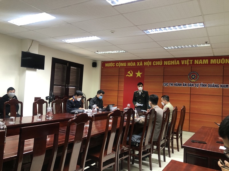 Buổi triệu tập làm việc ngày 8/12/2021 do Cục Thi hành án tỉnh Quảng Nam chủ tr