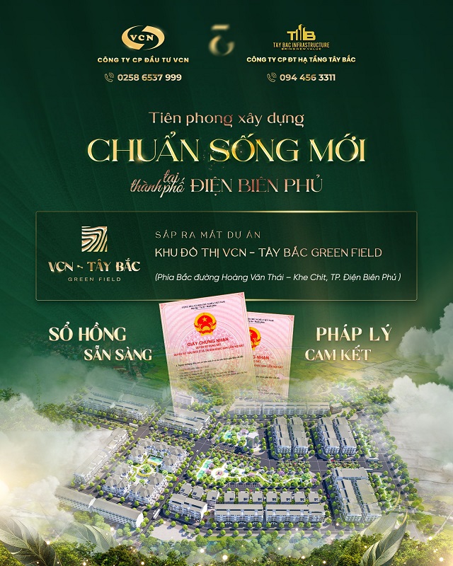 Khu đô thị VCN - Tây Bắc Green Field - Nơi bình an và hạnh phúc