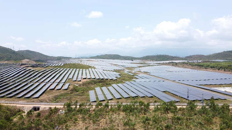 Dự án Nhà máy điện mặt trời KN Vạn Ninh đã đi vào vận hành. Ảnh: Linh Đan