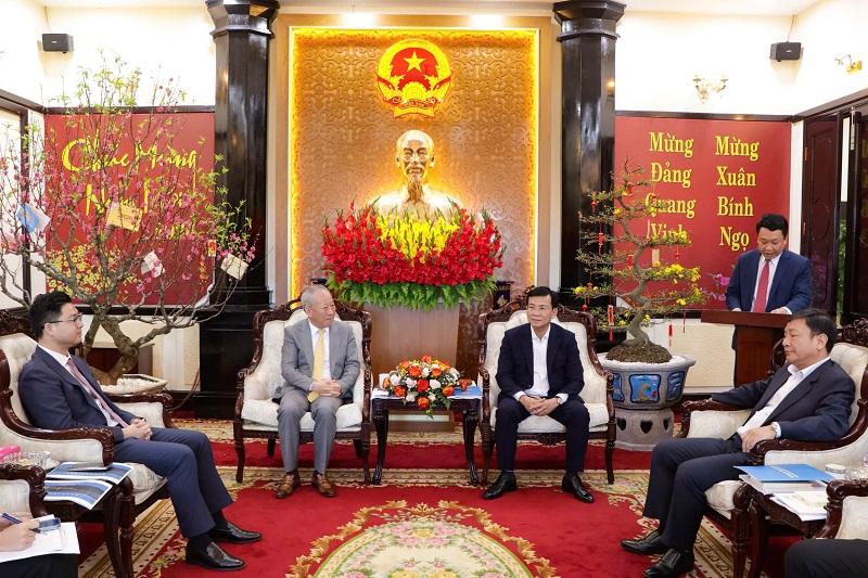 Chủ tịch UBND tỉnh Hồ Văn Mười tiếp và làm việc với Tập Đoàn Tô Thương