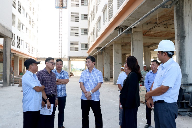 Ph&oacute; Chủ tịch UBND tỉnh Nguyễn Hồng Hải kiểm tra Dự &aacute;n Khu nh&agrave; ở cho c&ocirc;ng nh&acirc;n Khu c&ocirc;ng nghiệp H&agrave;m Kiệm II