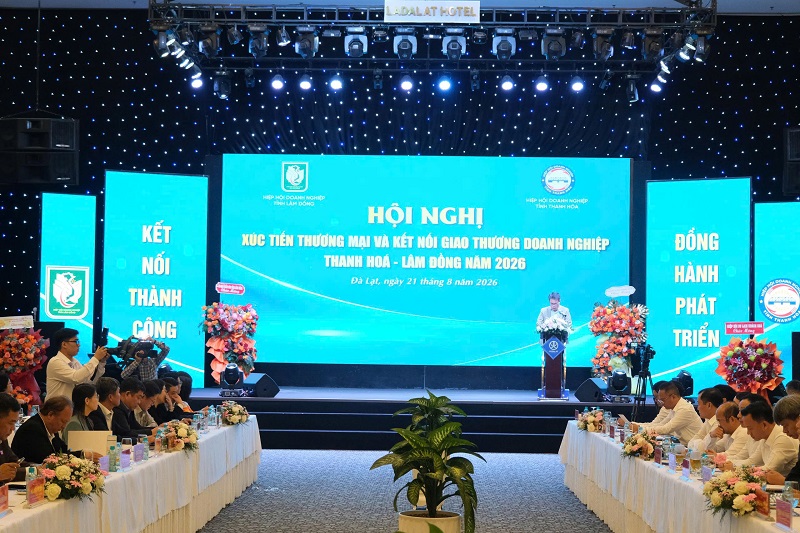 Hiệp hội Doanh nghiệp tỉnh Thanh H&oacute;a v&agrave; tỉnh L&acirc;m Đồng phối hợp tổ chức Hội nghị x&uacute;c tiến thương mại v&agrave; kết nối giao thương doanh nghiệp Thanh Ho&aacute; - L&acirc;m Đồng năm 2026.