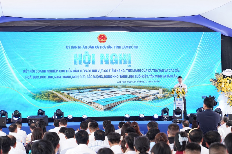 Hội nghị kết nối doanh nghiệp, x&uacute;c tiến đầu tư v&agrave;o c&aacute;c lĩnh vực c&oacute; tiềm năng, thế mạnh của x&atilde; Tr&agrave; T&acirc;n v&agrave; c&aacute;c x&atilde; khu vực ph&iacute;a T&acirc;y Nam tỉnh L&acirc;m Đồng (11 x&atilde;).