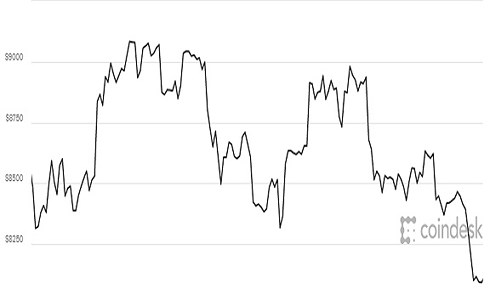 Giá bitcoin tiếp tục rớt thảm. (Ảnh: Coindesk).