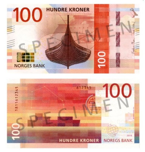 Tờ tiền 100 kroner mới của Na Uy (giá trị tương đương 13 USD) tôn vinh ngành hàng hải của nước này. Một mặt của tờ tiền là hình ảnh  thuyền Gokstad - con thuyền viking lớn nhất còn được bảo tồn. Mặt còn lại là hình một con tàu container, nhằm nhấn mạnh vận tải hàng hải là ngành kinh tế quan trọng của đất nước.