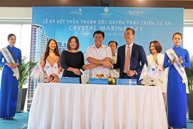 Lễ ký kết Thỏa Thuận độc quyền phát triển Dự án Crystal Marina Bay  giữa Tập đoàn Crystal Bay với KW Phúc An và Hoàng Mai Media 