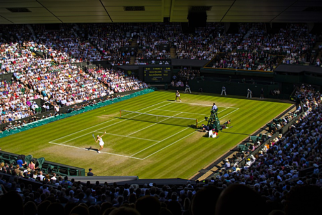 Một trận đấu tại giải Wimbledon. Ảnh: Pixabay
