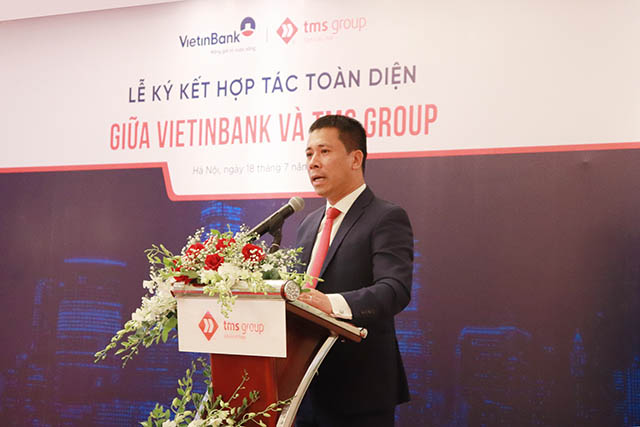Ông Nguyễn Bá Luận - Chủ tịch HĐQT TMS Group phát biểu tại buổi lễ