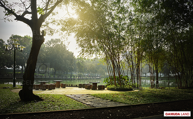 Khuôn viên  cây xanh hơn 16ha và hồ cảnh quan tại Celadon City