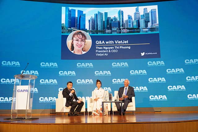Tổng Giám đốc Vietjet chia sẻ tại Hội nghị hàng không châu Á 2019 của CAPA diễn ra tại Singapore