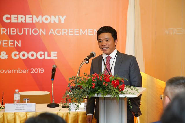 Ông Nguyễn Văn Hải – Đại diện Tập đoàn Vingroup phát biểu tại Lễ ký kết.