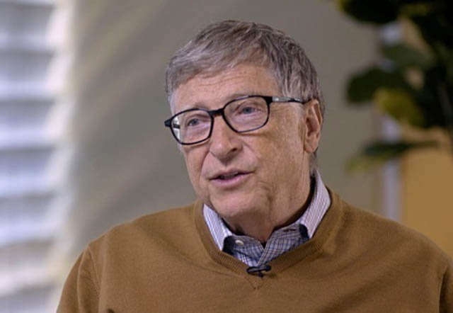 Đồng sáng lập Microsoft Bill Gates trong một cuộc phỏng vấn với Bloomberg. Ảnh:Bloomberg