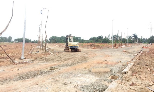 Dự án đất nền Nam Phúc Yên đang triển khai hạ tầng