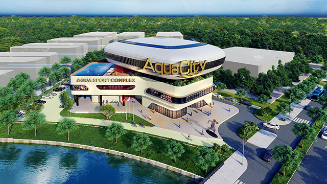 Trung tâm thể thao đa năng Aqua Sport Complex là điểm nhấn ấn tượng tại Dự án Aqua City