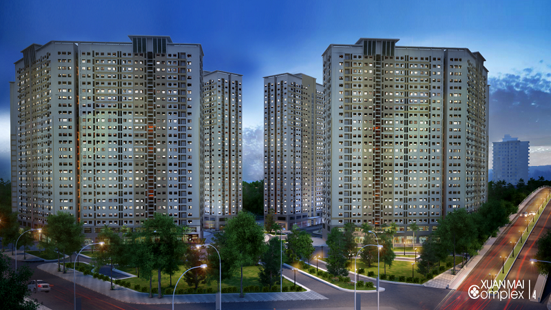 Phối cảnh Dự án Xuân Mai Complex 