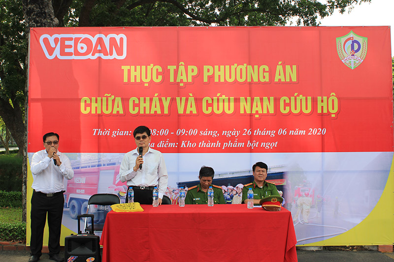 Ông Ko Chung Chih - Phó tổng Giám đốc Vedan Việt Nam phát biểu tại buổi thực tập