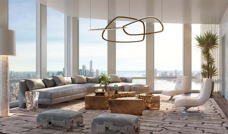 Căn penthouse tòa nhà 35 Hudson Yards đang được rao giá 59 triệu USD. Ảnh: Courtesy.