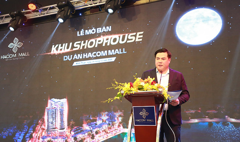 Ông Nguyễn Tiến Nghị - Giám đốc Công ty cổ phần Thành Đông Ninh Thuận phát biểu tại buổi lễ
