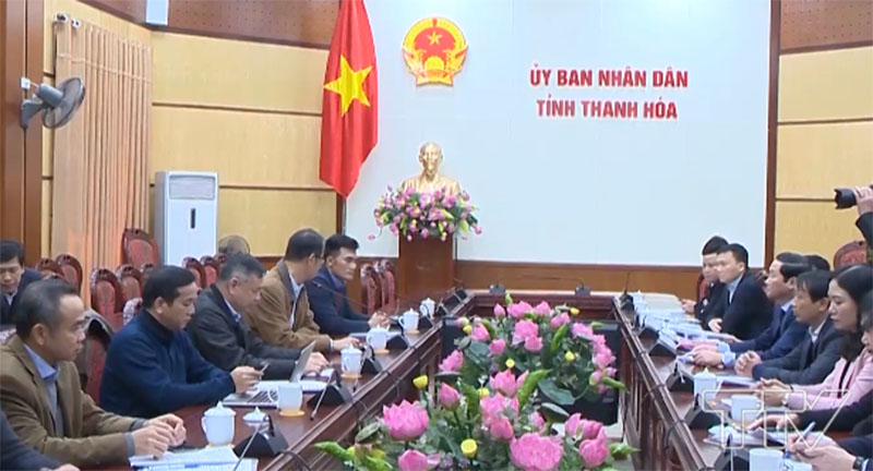 Hình ảnh buổi làm việc giữa lãnh đạo Tập đoàn Foxconn Việt Nam với lãnh đạo tỉnh Thanh Hóa