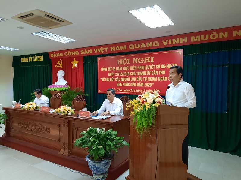 Bí thư Thành ủy Cần Thơ Lê Quang Mạnh phát biểu chỉ đạo tại Hội nghị
