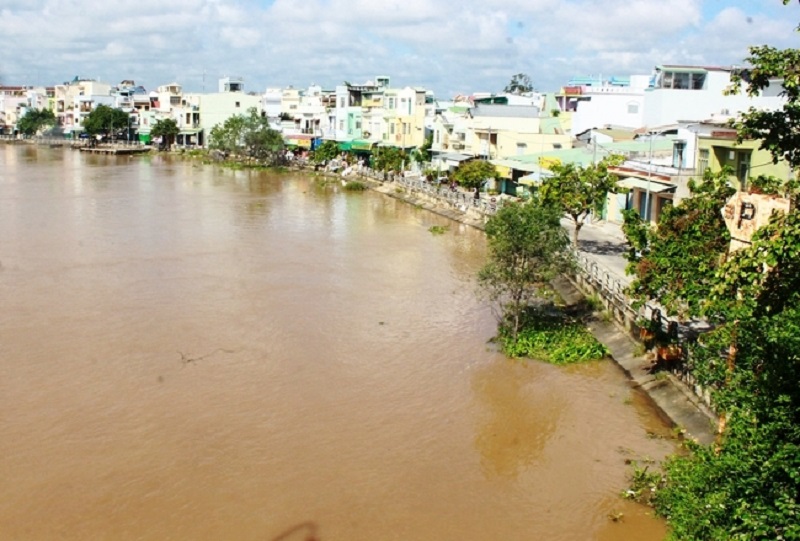 Một góc thị xã Bình Minh, tỉnh Vĩnh Long. Ảnh: Sông Hậu (Nguồn: Báo Vĩnh Long)