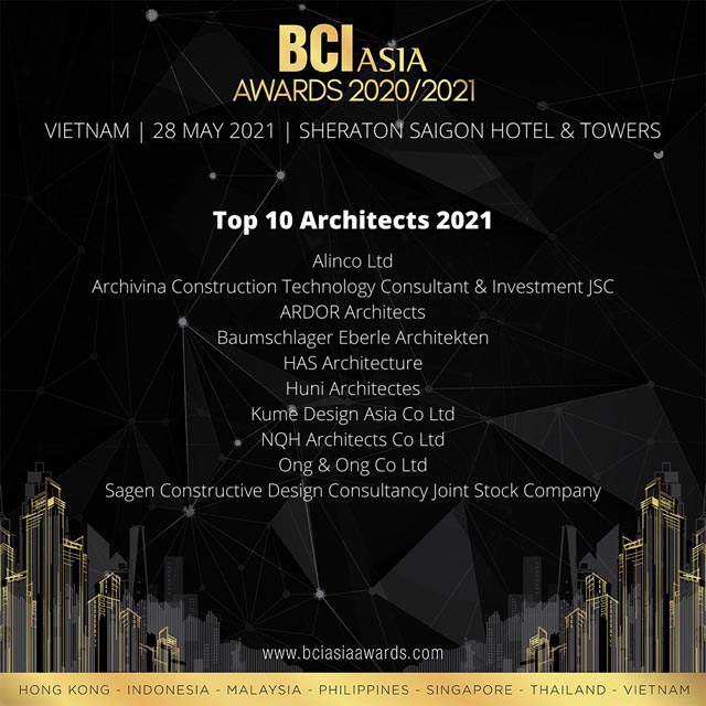 .10 công ty Kiến trúc hàng đầu năm 2021