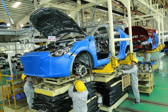 Ảnh minh họa: Dây chuyền sản xuất ô tô Mazda