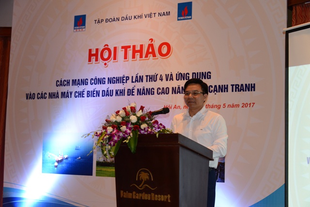 ông Lê Mạnh HÙng, Phó tổng giám đốc PVN tại Hội thảo 