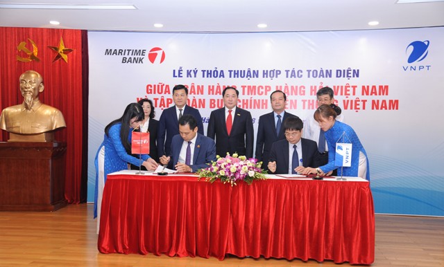 Lễ ký kết Thỏa thuận hợp tác giữa Tập đoàn Bưu chính Viễn thông Việt Nam và ngân hàng TMCP Hàng Hải Việt Nam 