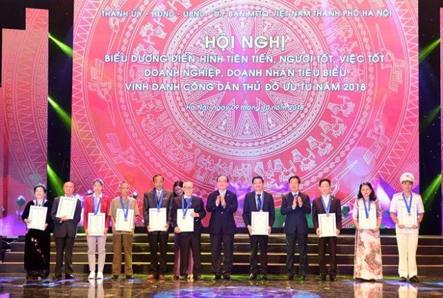 10 cá nhân được trao tặng Danh hiệu “Công dân Thủ đô ưu tú năm 2018