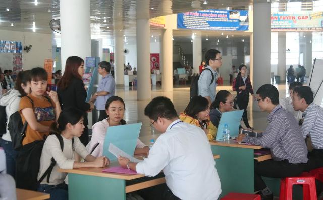 Hà Nội đã tổ chức nhiều san giao dịch việc làm trong năm 2018 (ảnh minh họa: Internet)