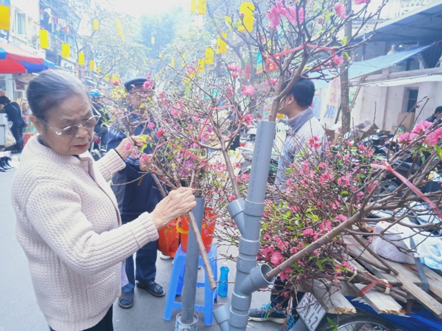 Nhiều người Hà Nội vẫn giữ thói quen đến chợ hoa Hàng Lược 