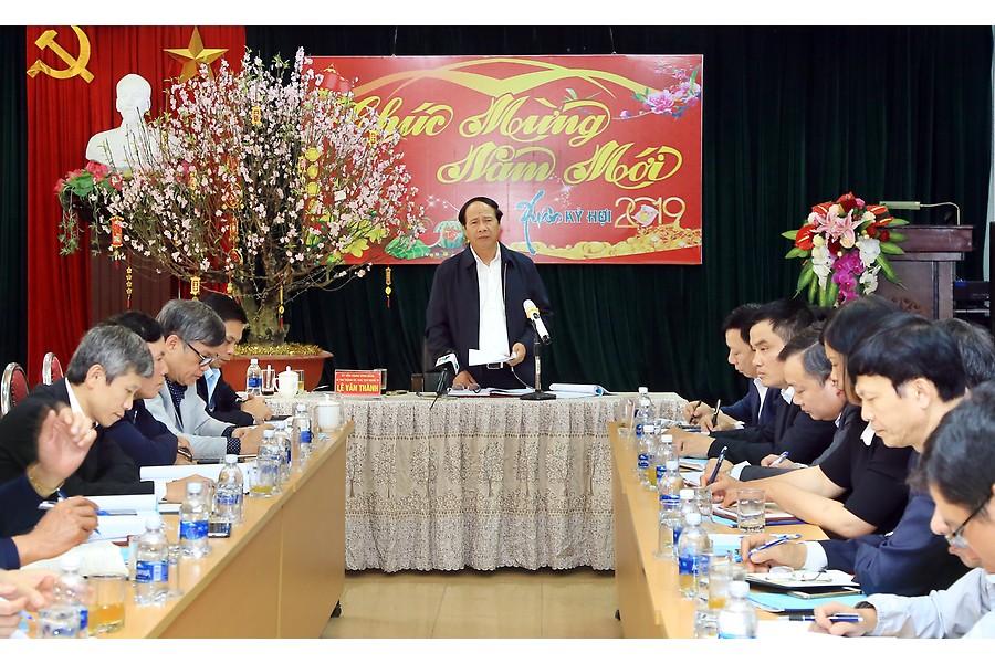 Ông Lê Văn Thành, Bí thư Thành ủy Hải Phòng phát biểu chỉ đạo tại buổi làm việc với Sở Giao thông vận tải thành phố