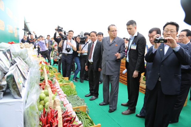 Đoàn đại biểu Triều Tiên thăm VinEco Hải Phòng. Ảnh: haiphong.gov.vn